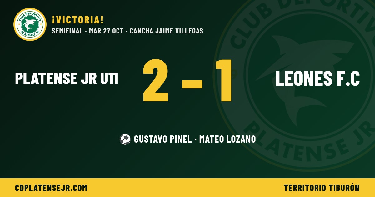 Miniatura del resultado: Platense JR U11 2 a 1 Leones F.C