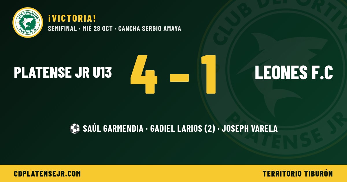 Miniatura del resultado: Platense JR U13 4 a 1 Leones F.C